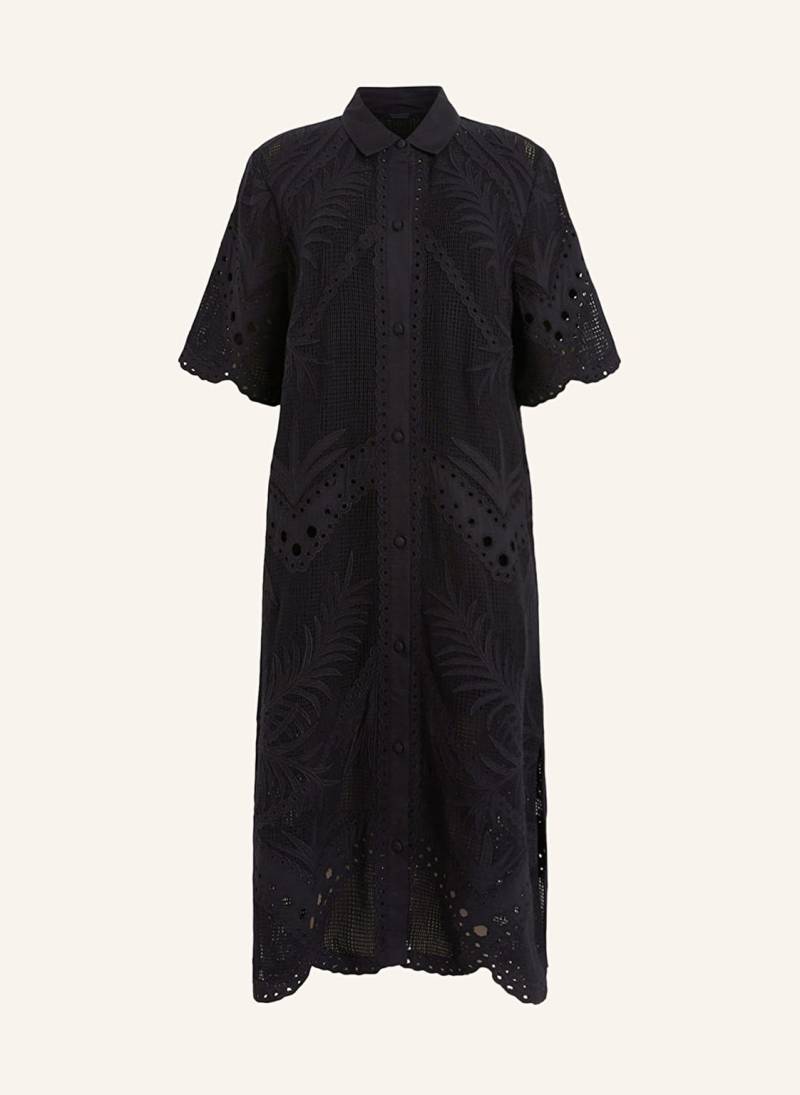 Allsaints Hemdblusenkleid Meria Aus Spitze schwarz von AllSaints