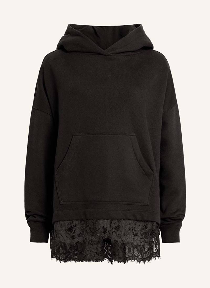 Allsaints Hoodie Lee Im Materialmix schwarz von AllSaints