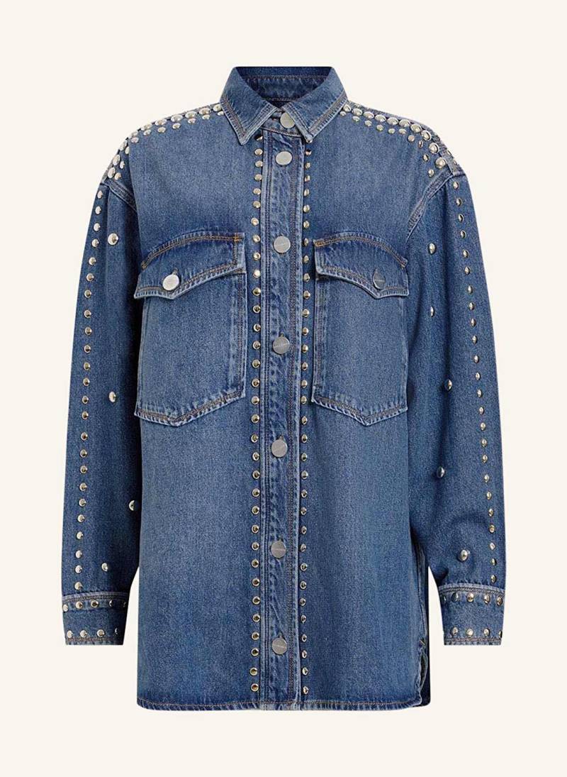 Allsaints Jeans-Overshirt Alba Mit Nieten blau von AllSaints