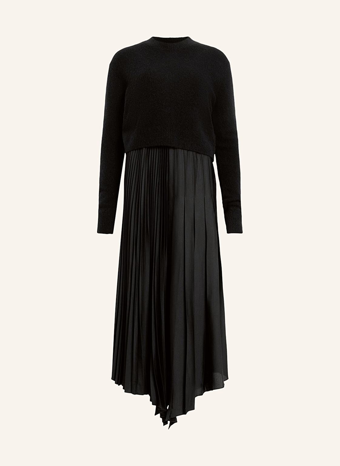 Allsaints Kleid Jax Mit Plissees schwarz von AllSaints