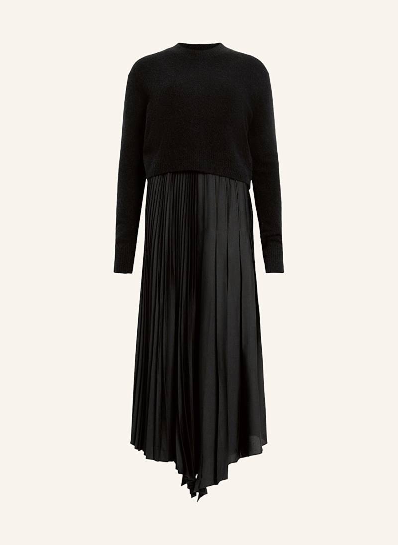 Allsaints Kleid Jax Mit Plissees schwarz von AllSaints
