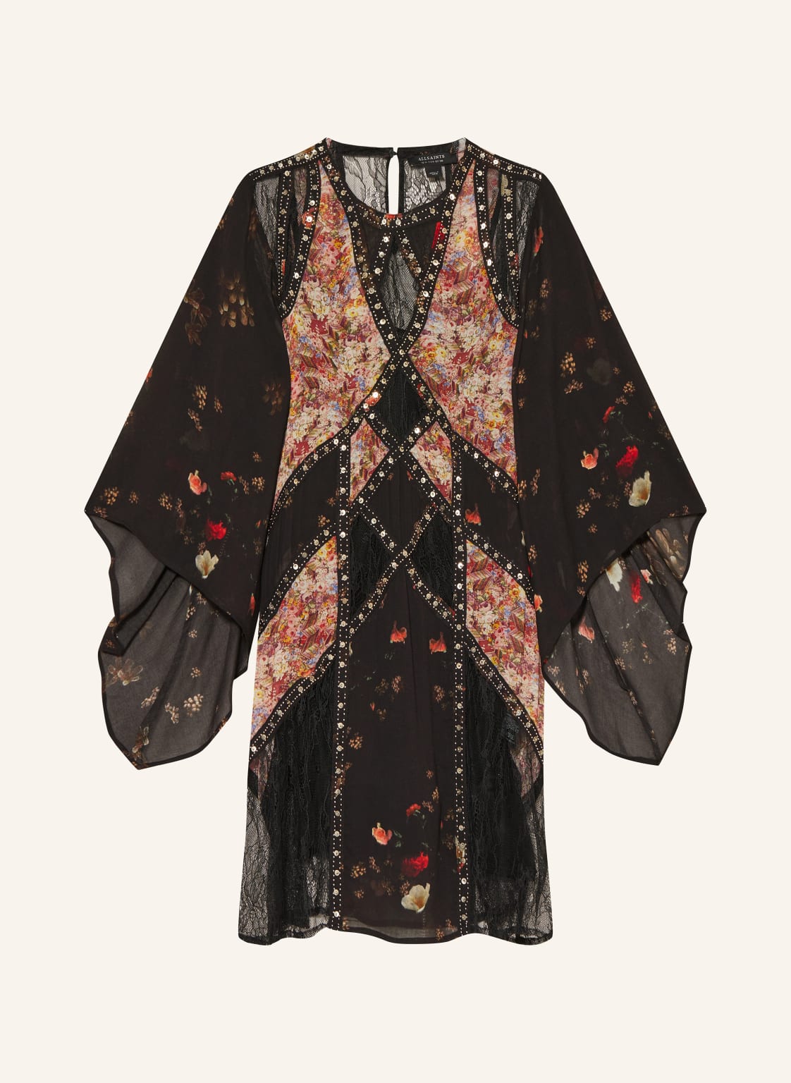 Allsaints Kleid Lucia Kora Mit Spitze Und Pailletten schwarz von AllSaints