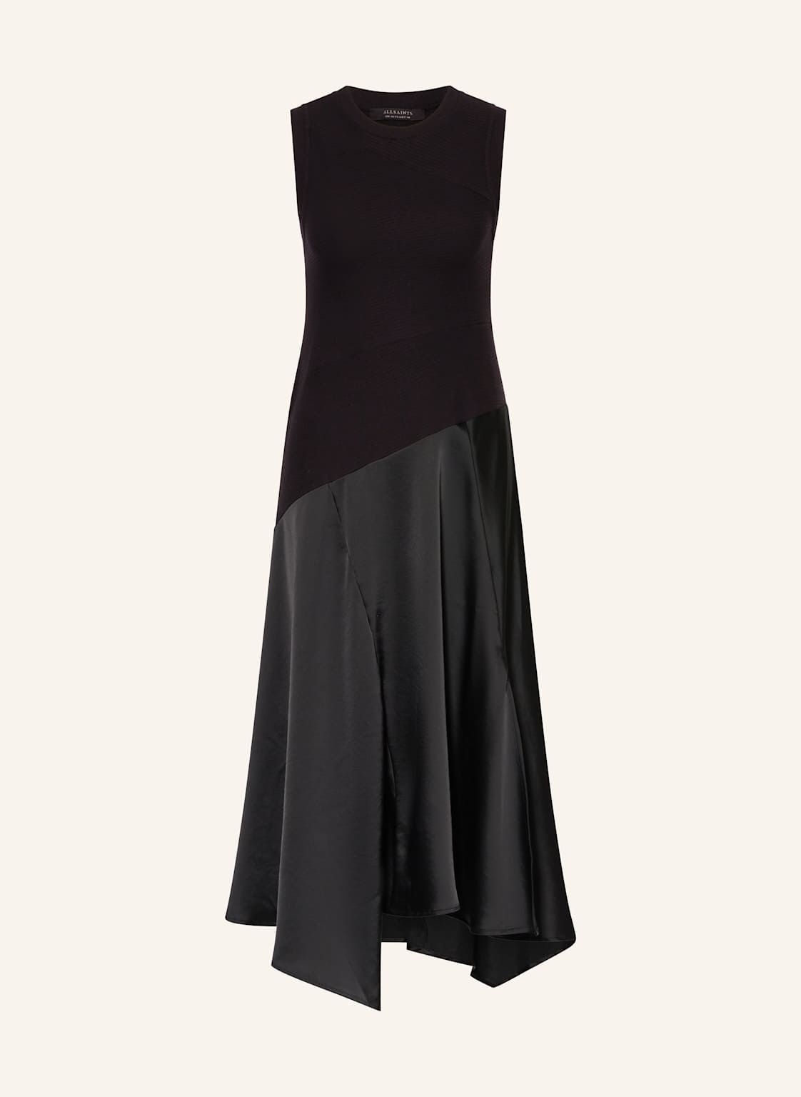Allsaints Kleid Pia Im Materialmix schwarz Allsaints Kleid Pia Im Materialmix schwarz von AllSaints