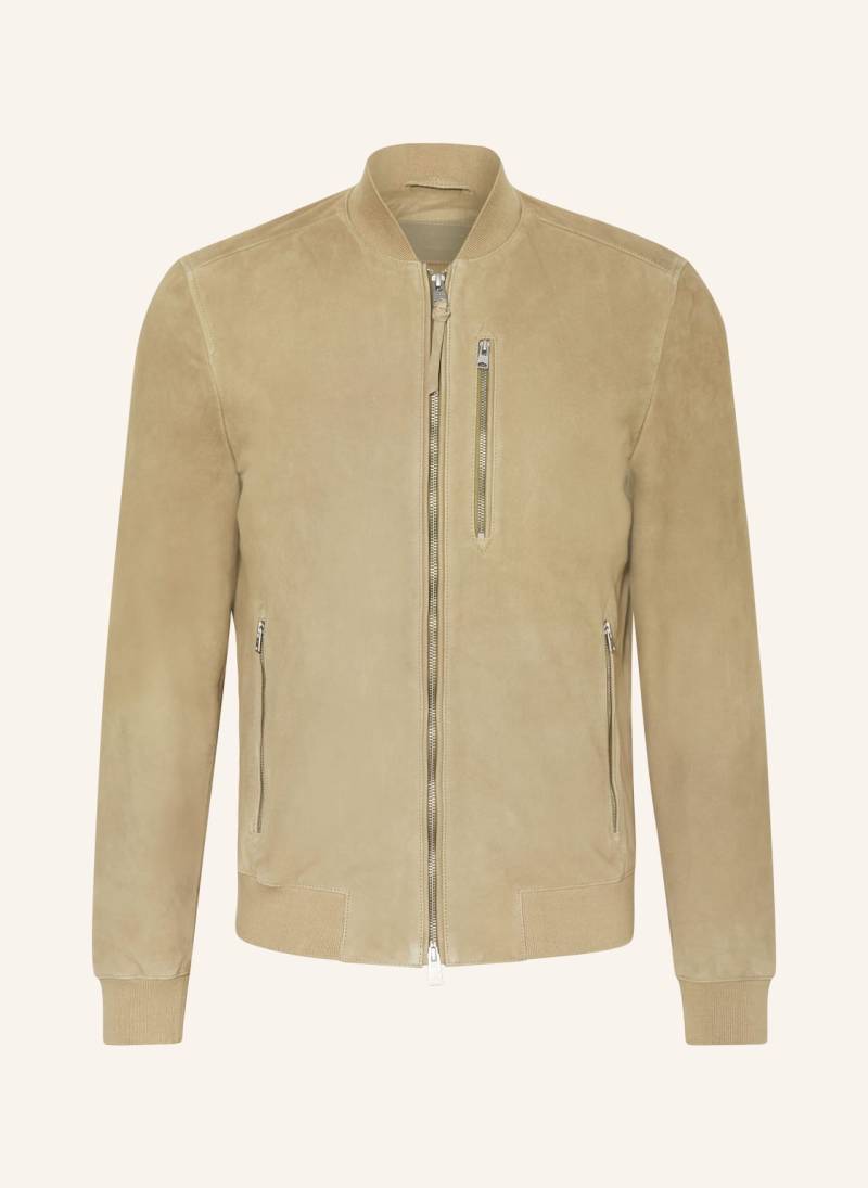 Allsaints Lederblouson Kemble gruen von AllSaints