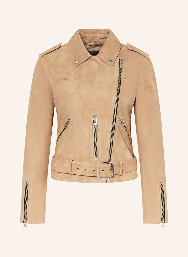 Allsaints Lederjacke Balfern grau von AllSaints