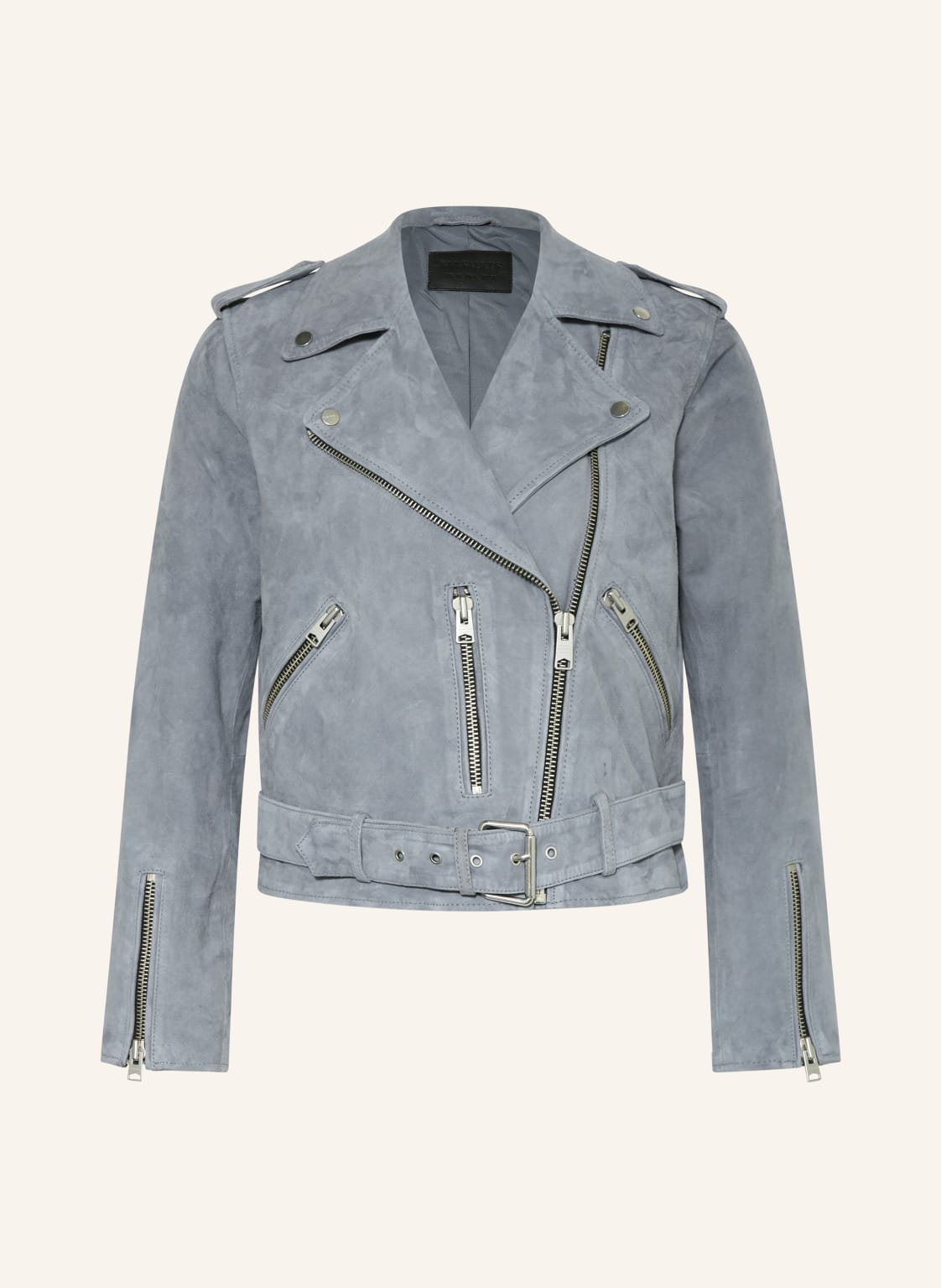 Allsaints Lederjacke Balfern grau von AllSaints