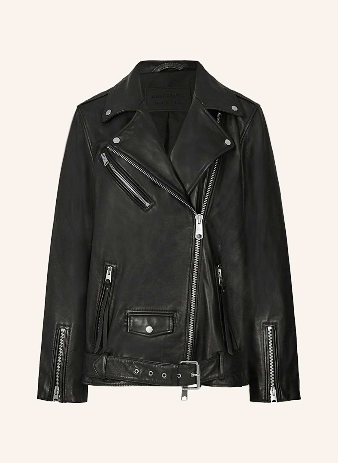 Allsaints Lederjacke Billie Biker schwarz Allsaints Lederjacke Billie Biker schwarz von AllSaints