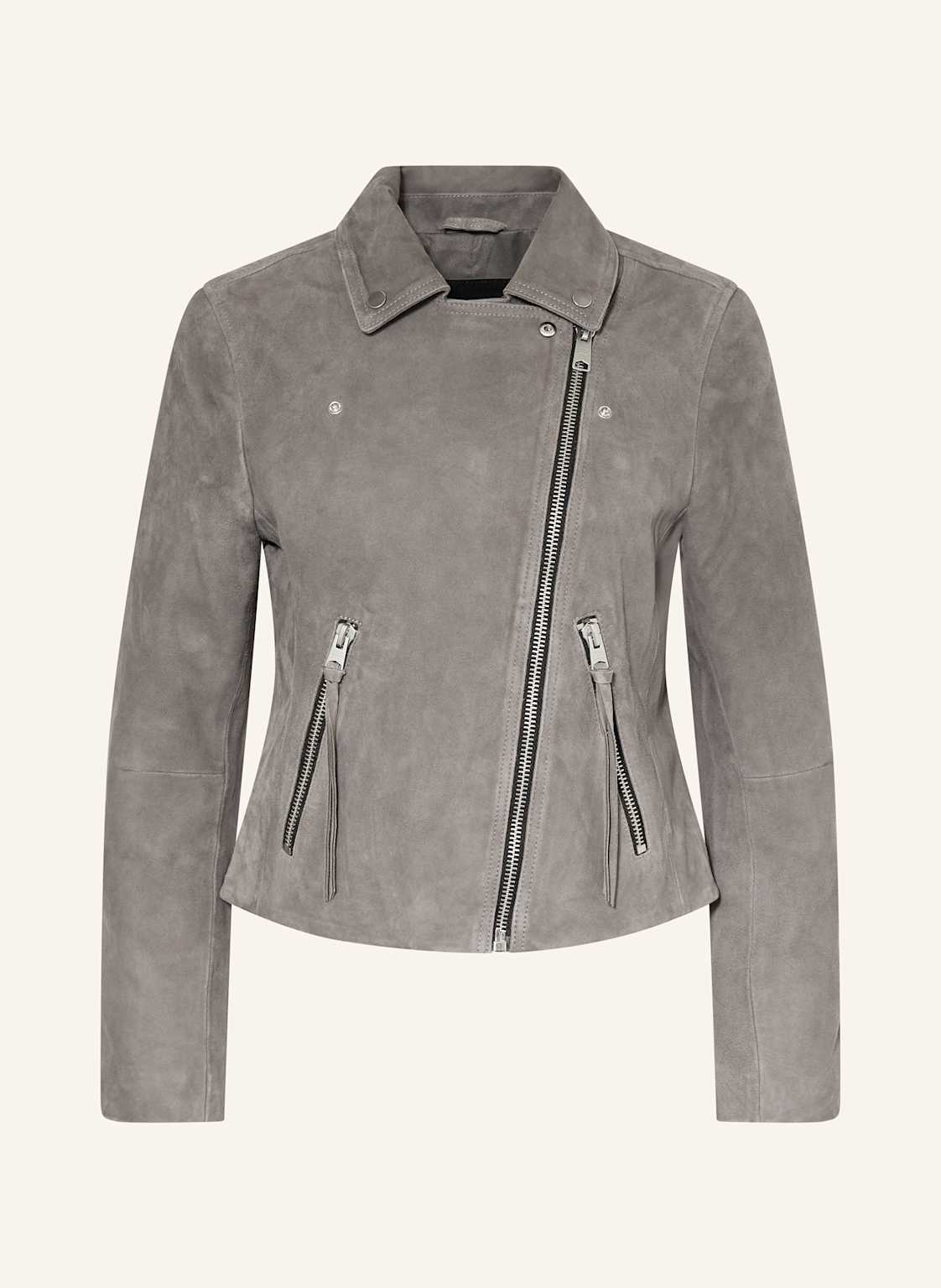 Allsaints Lederjacke Dalby grau von AllSaints