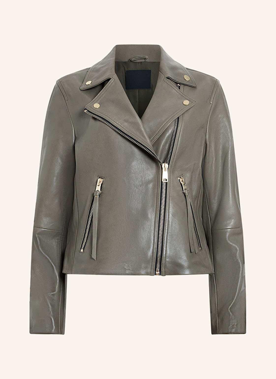 Allsaints Lederjacke Dalby gruen von AllSaints