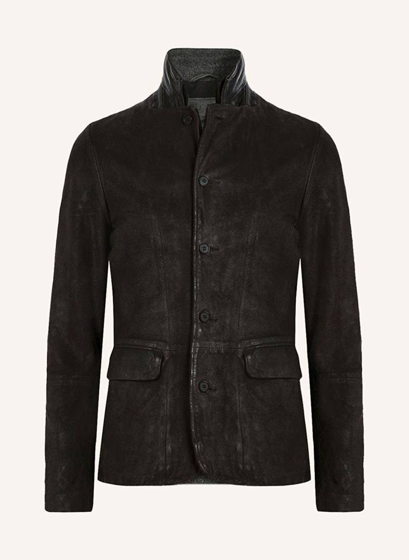 Allsaints Lederjacke Survey grau von AllSaints