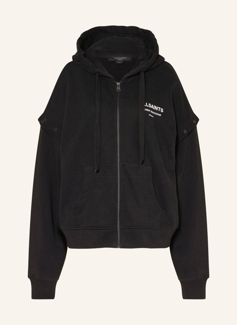 Allsaints Oversized-Sweatjacke Omnium Amphia Mit Abnehmbaren Ärmeln schwarz von AllSaints