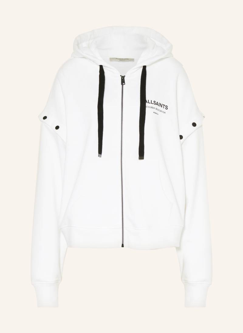 Allsaints Oversized-Sweatjacke Omnium Amphia Mit Abnehmbaren Ärmeln weiss von AllSaints