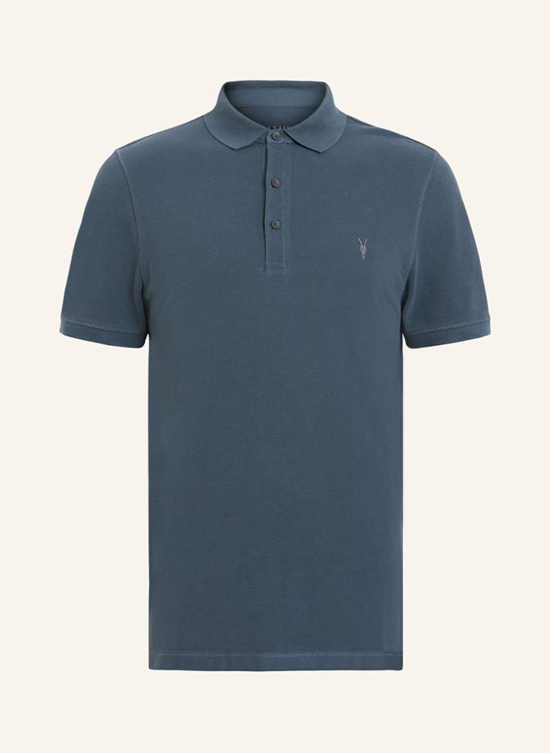 Allsaints Piqué-Poloshirt Reform blau von AllSaints
