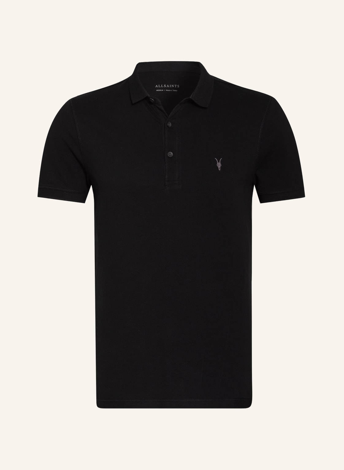 Allsaints Piqué-Poloshirt Reform schwarz von AllSaints