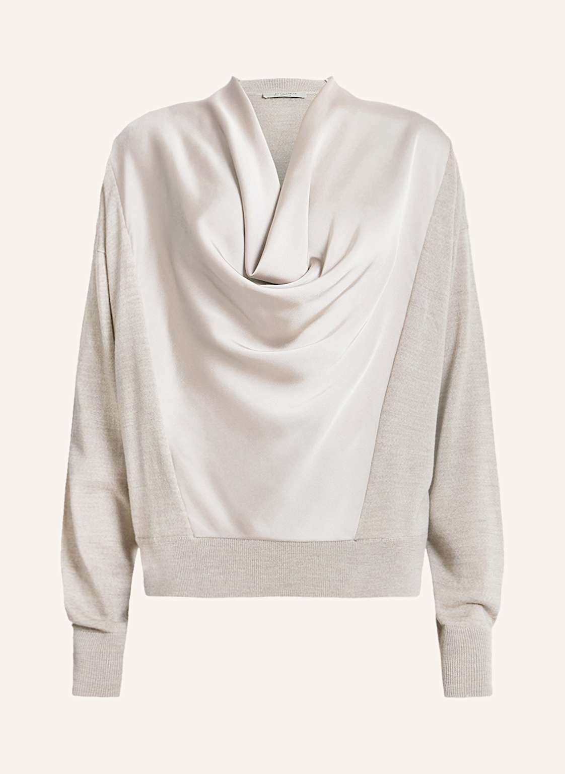 Allsaints Pullover Myra Im Materialmix braun von AllSaints