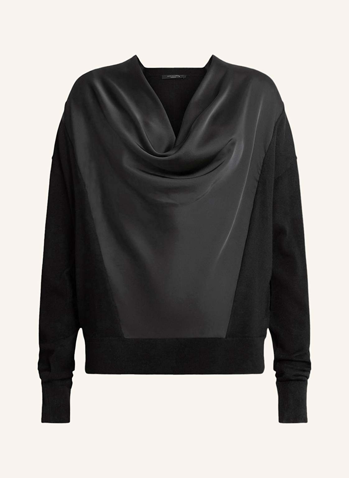 Allsaints Pullover Myra Im Materialmix schwarz von AllSaints