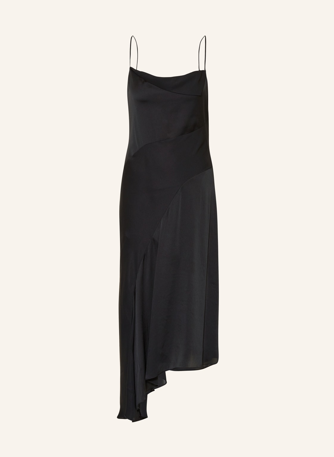 Allsaints Satinkleid Una schwarz von AllSaints