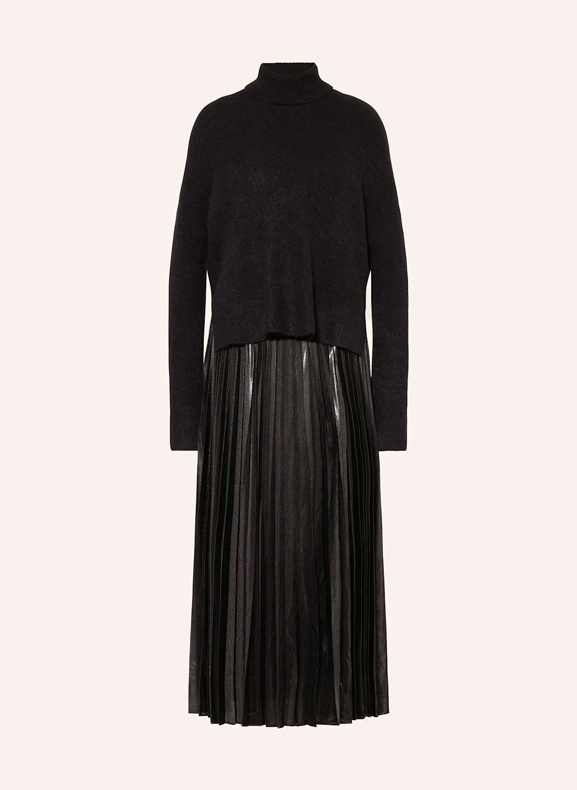 Allsaints Set Spark: Kleid Mit Plissees Und Rollkragenpullover schwarz von AllSaints