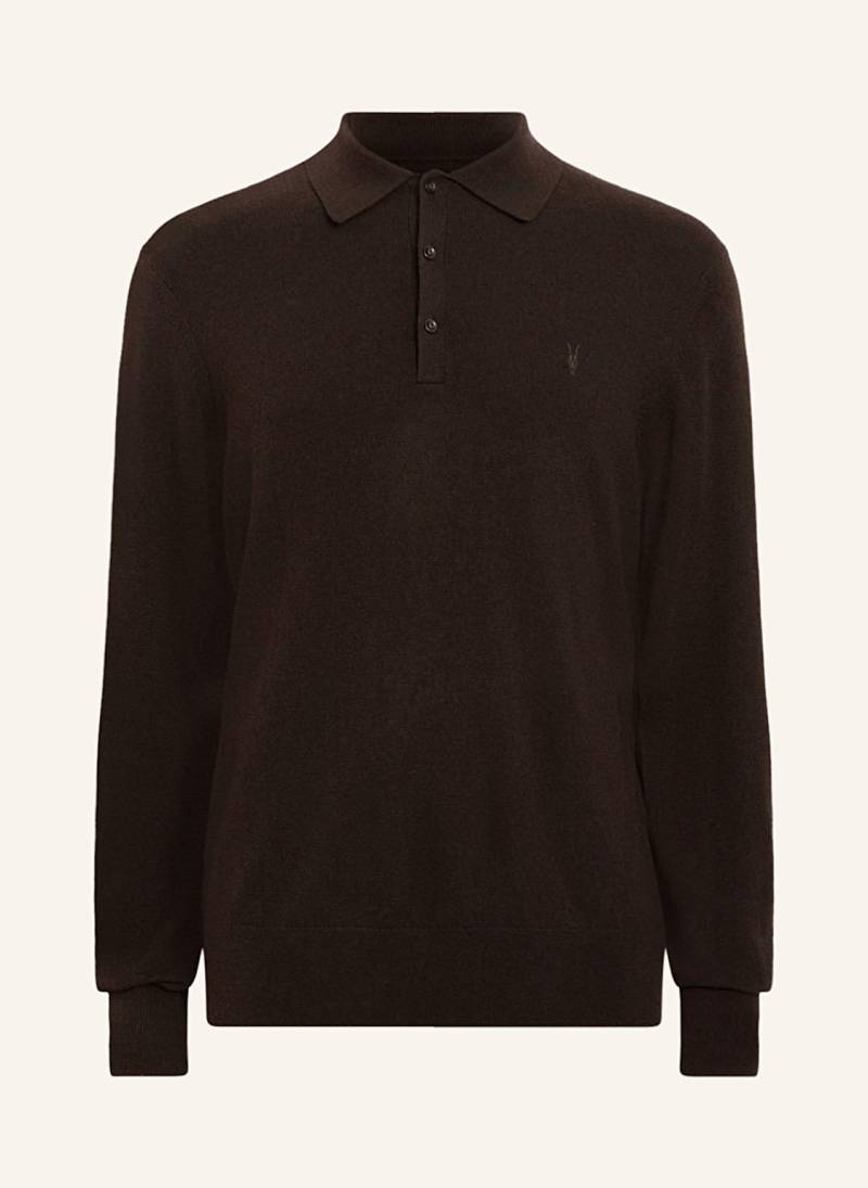 Allsaints Strick-Poloshirt Kilburn braun von AllSaints