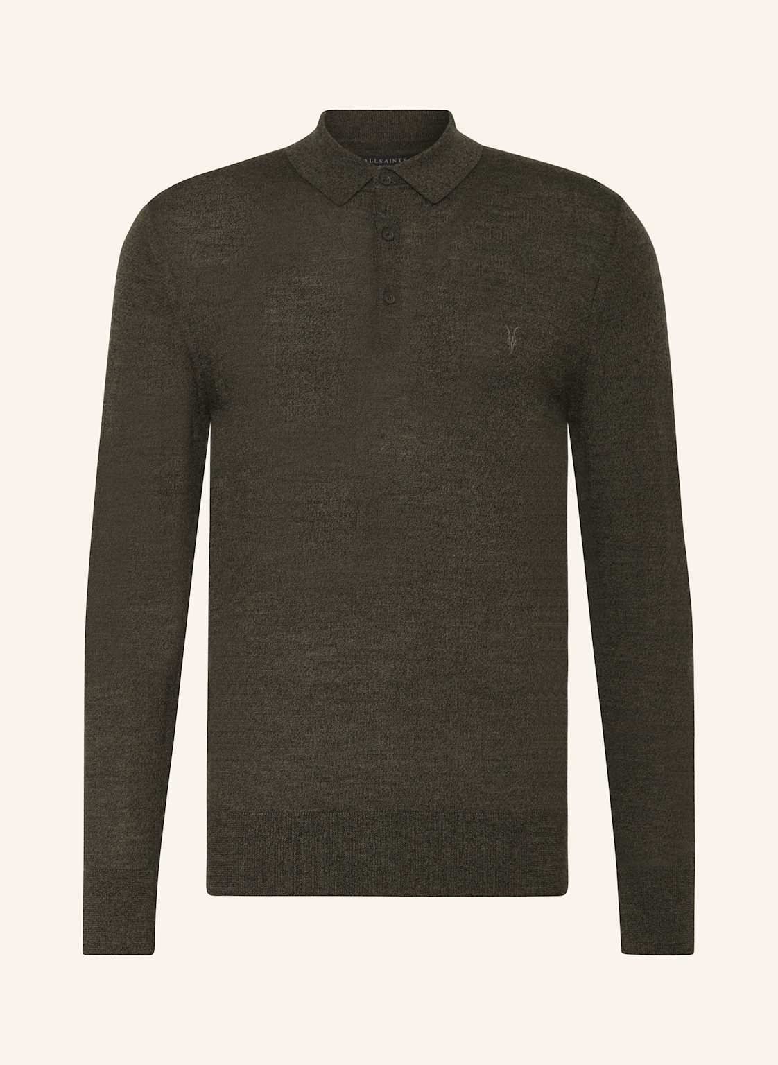 Allsaints Strick-Poloshirt gruen von AllSaints