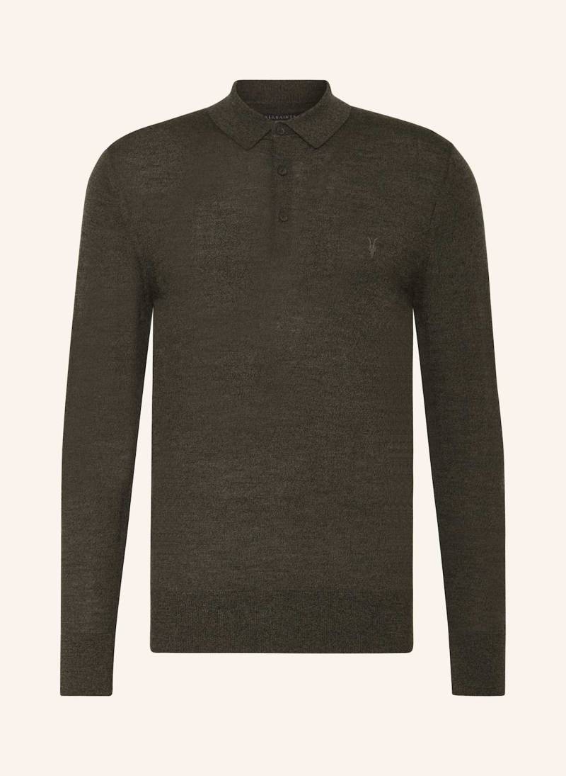 Allsaints Strick-Poloshirt gruen von AllSaints