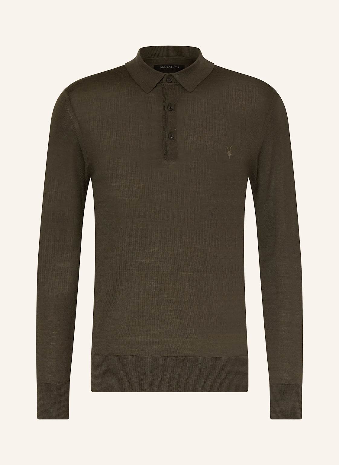 Allsaints Strick-Poloshirt gruen von AllSaints