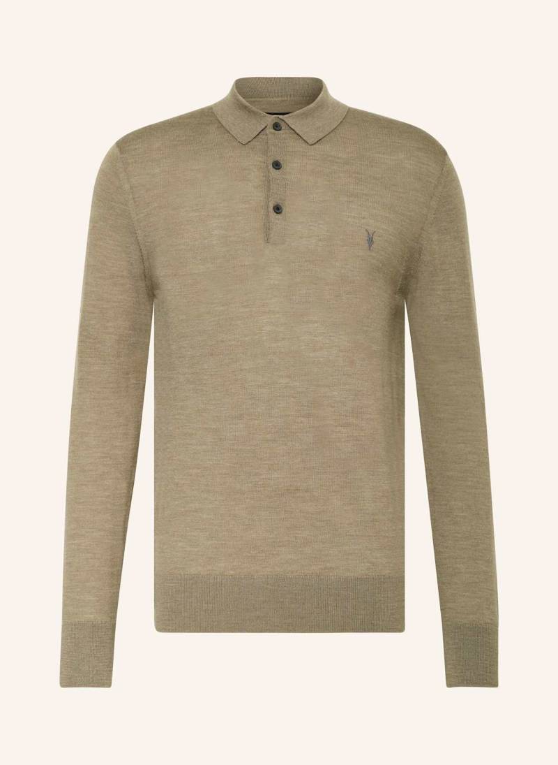 Allsaints Strick-Poloshirt gruen von AllSaints