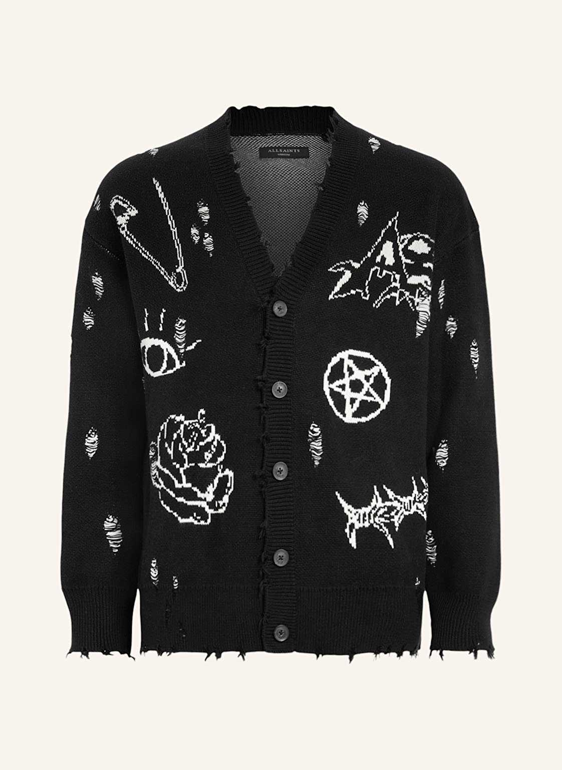 Allsaints Strickjacke Koto schwarz Allsaints Strickjacke Koto schwarz von AllSaints