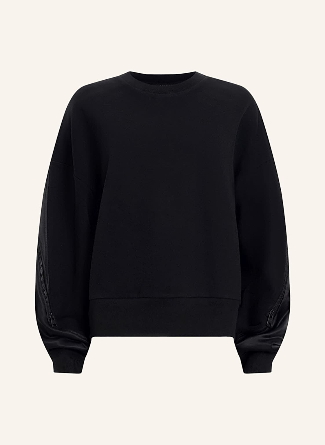 Allsaints Sweatshirt Peggy Im Materialmix schwarz von AllSaints