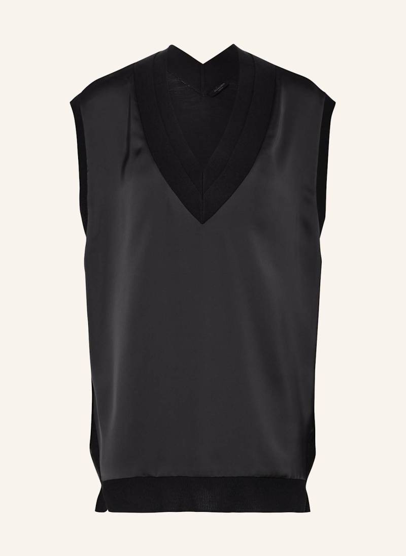 Allsaints Top Bern Im Materialmix schwarz von AllSaints