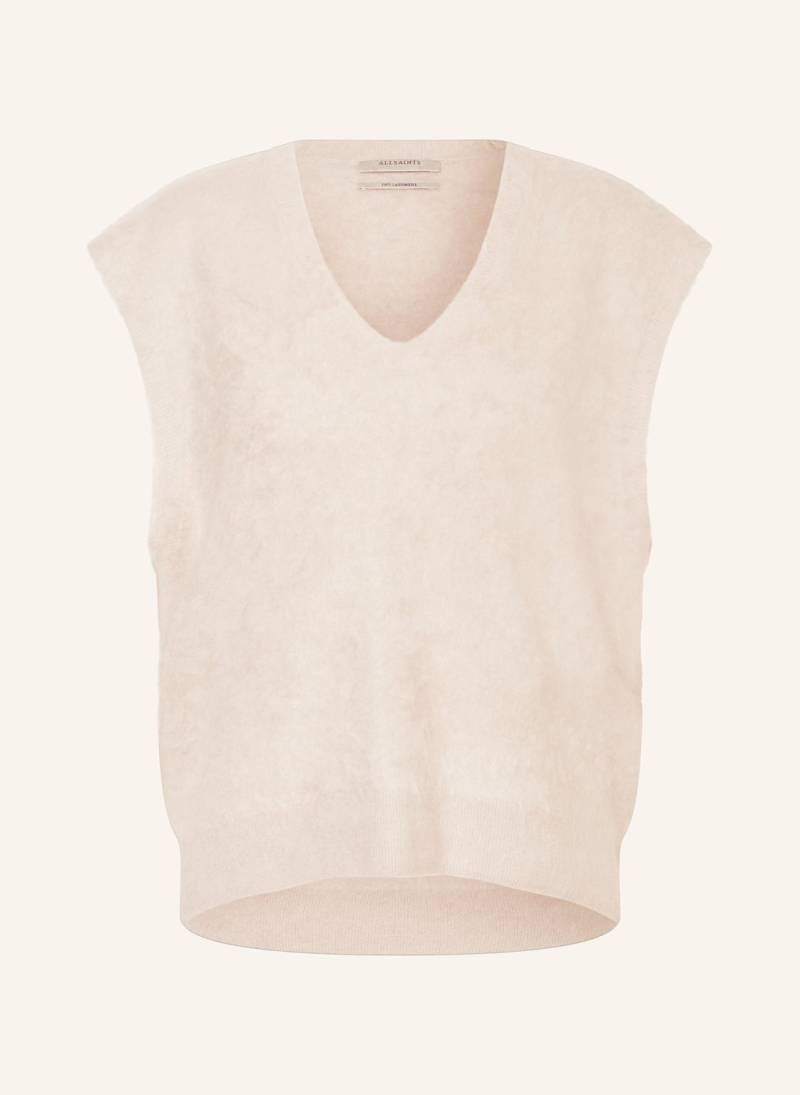 Allsaints Top Rebel Tank Aus Cashmere weiss von AllSaints