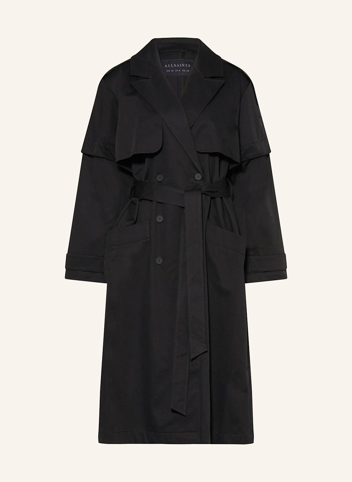 Allsaints Trenchcoat Clyde Mit Abnehmbaren Ärmeln schwarz von AllSaints