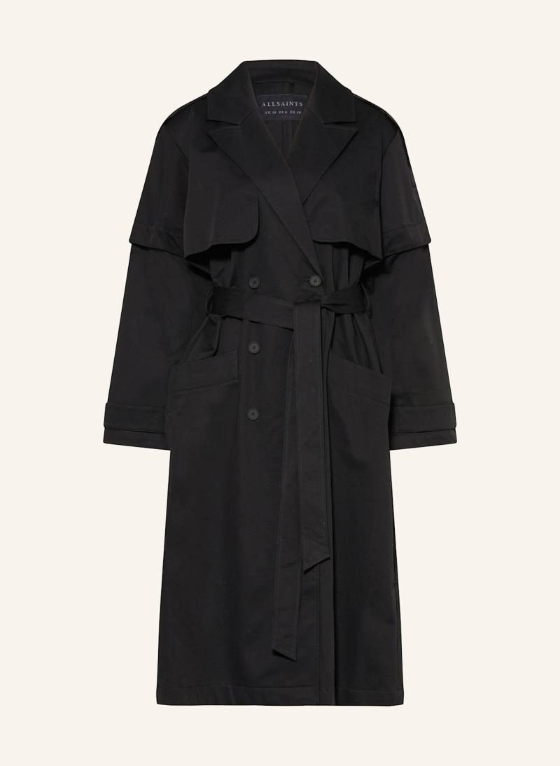 Allsaints Trenchcoat Clyde Mit Abnehmbaren Ärmeln schwarz von AllSaints