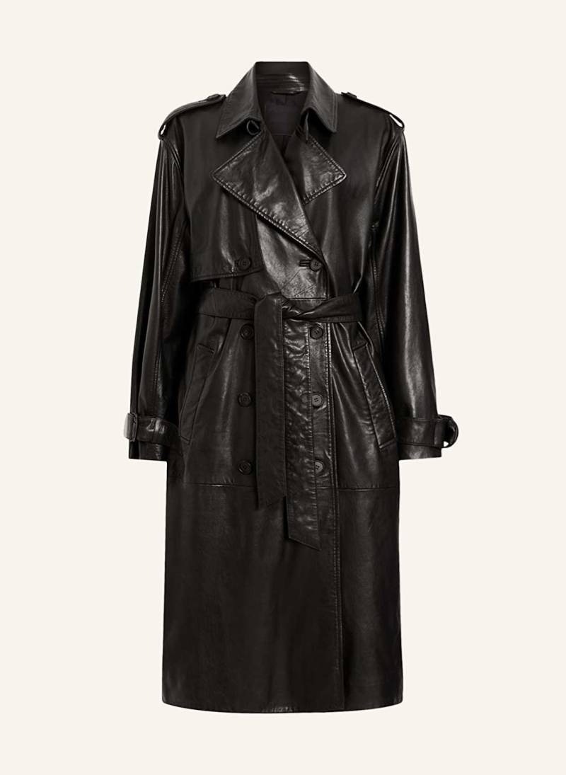 Allsaints Trenchcoat Hendry Aus Leder schwarz von AllSaints