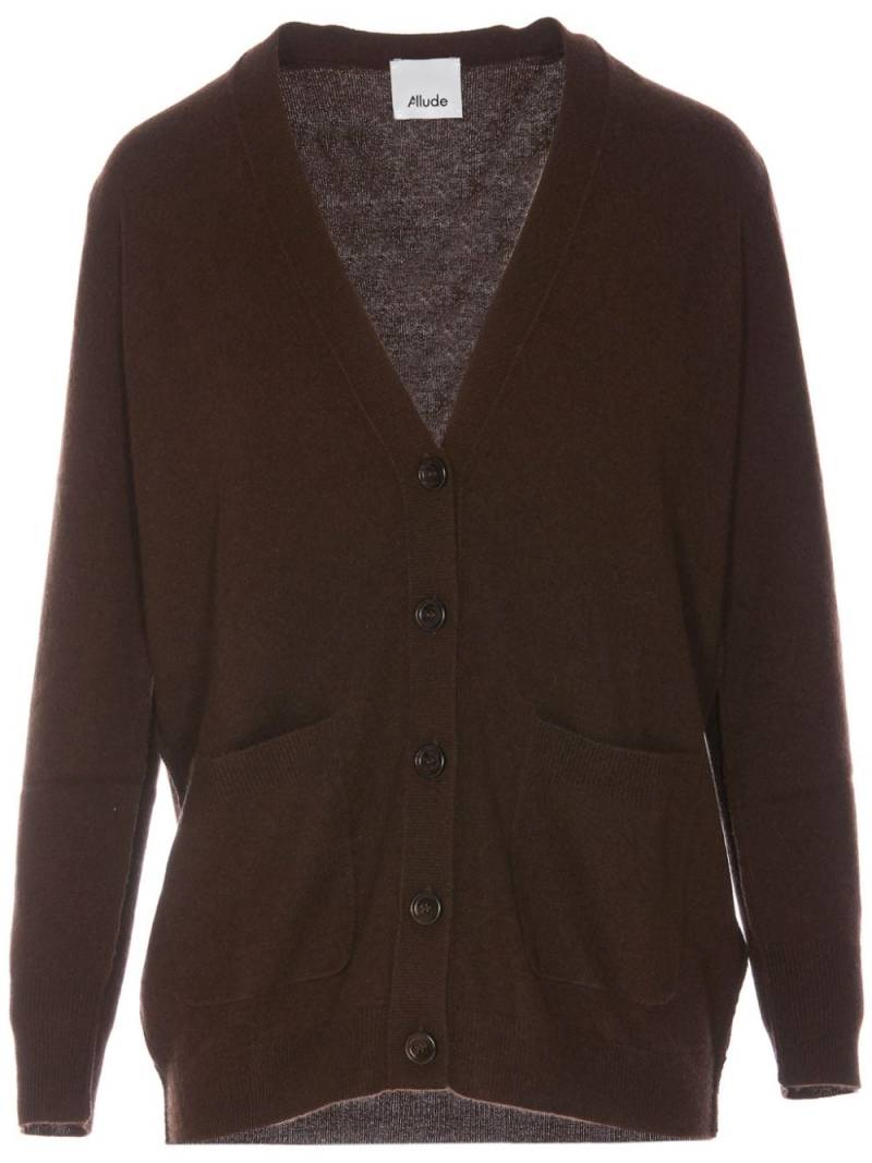 Allude V-neck cardigan - Brown von Allude