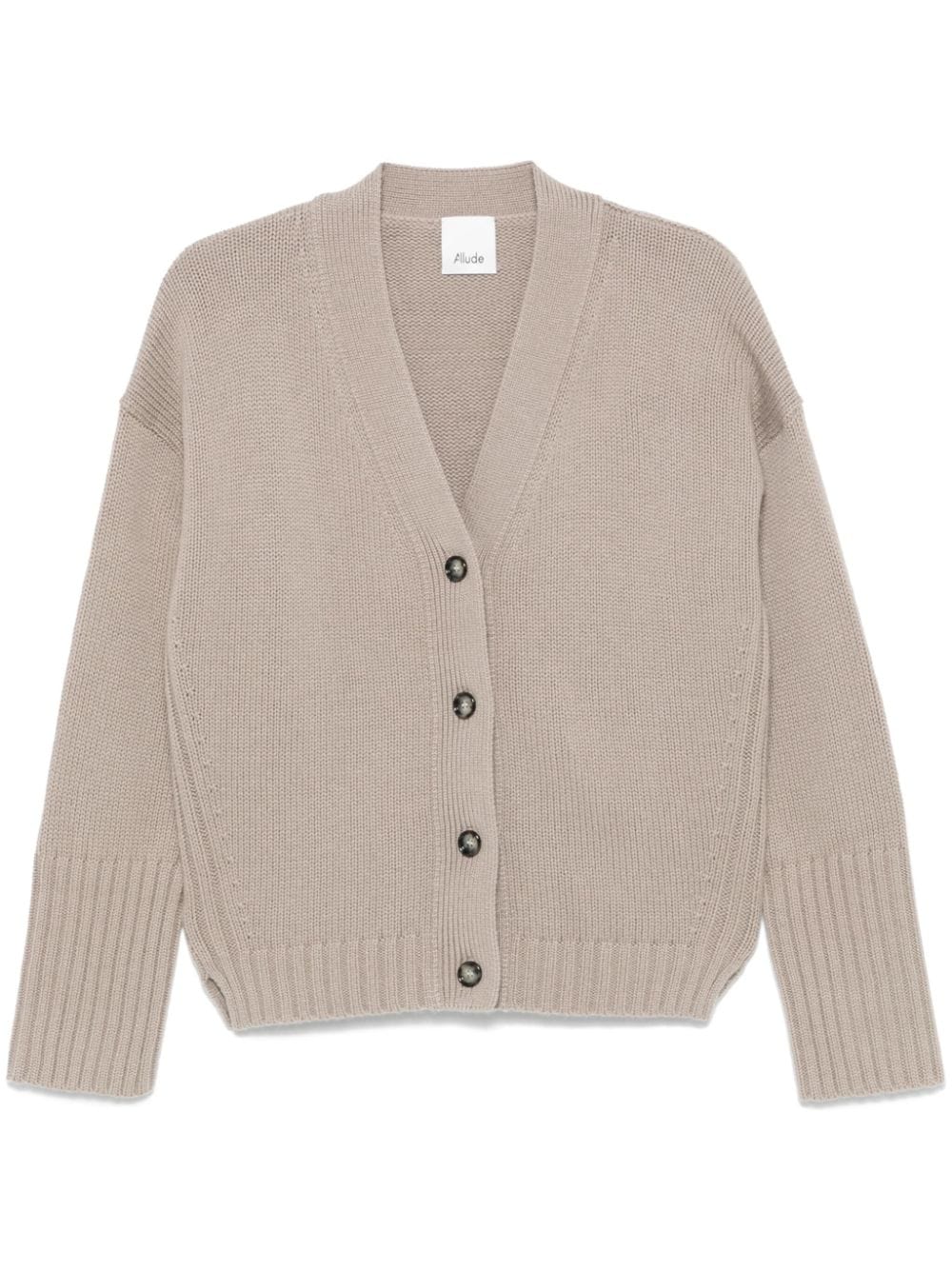 Allude V-neck cardigan - Neutrals von Allude