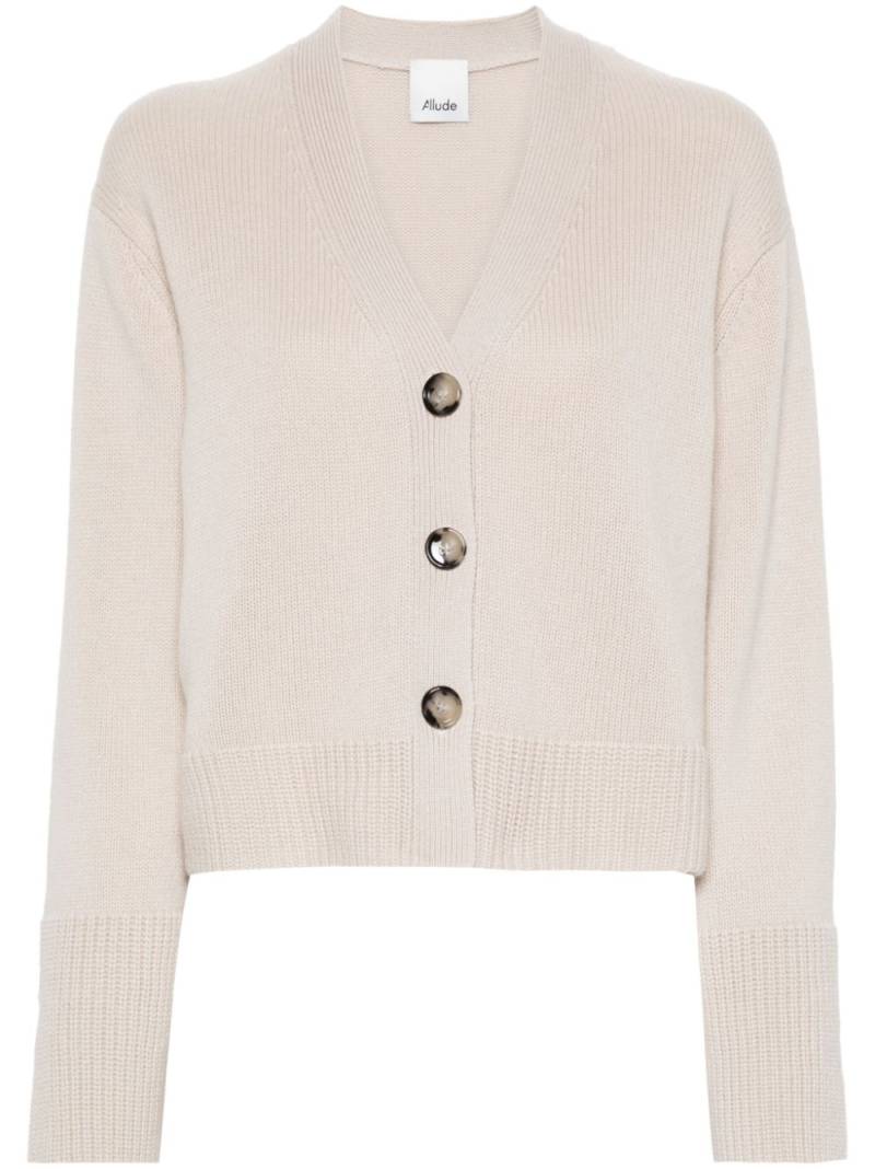 Allude V-neck cashmere cardigan - Neutrals von Allude