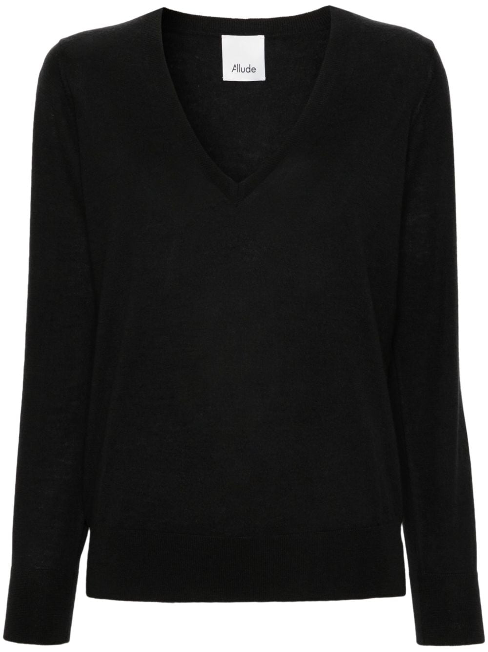 Allude V-neck cashmere jumper - Black von Allude