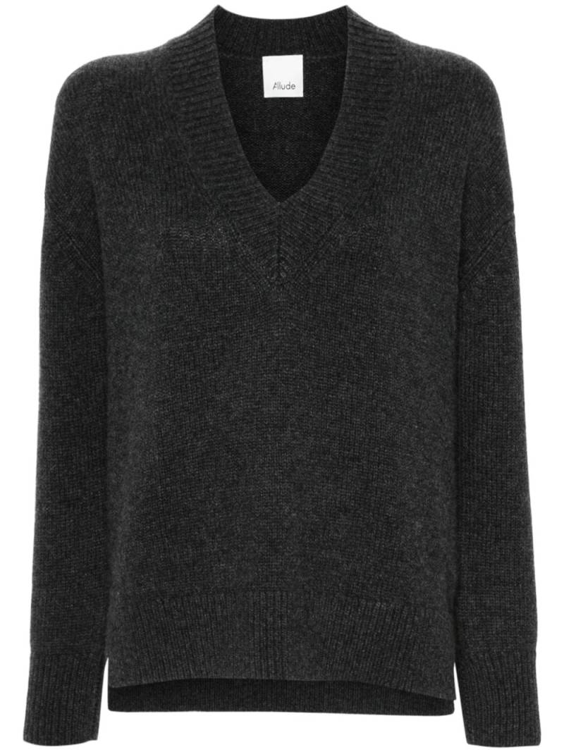 Allude V-neck cashmere sweater - Grey von Allude