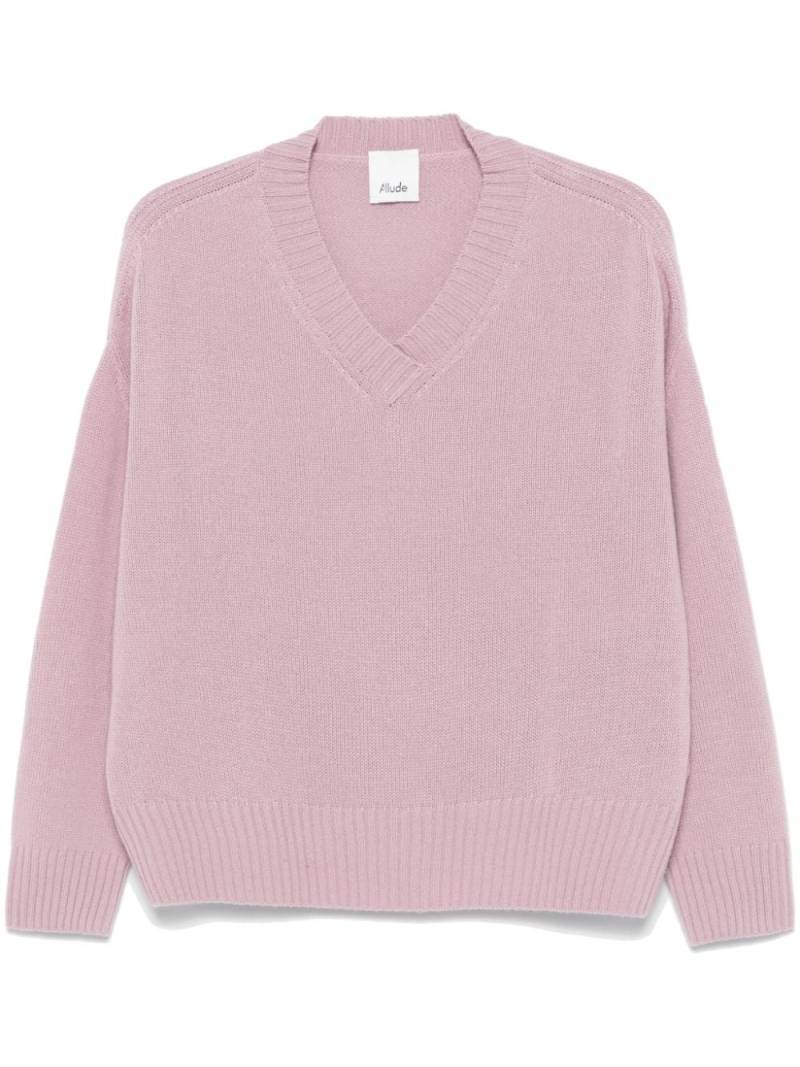 Allude V-neck cashmere sweater - Purple von Allude