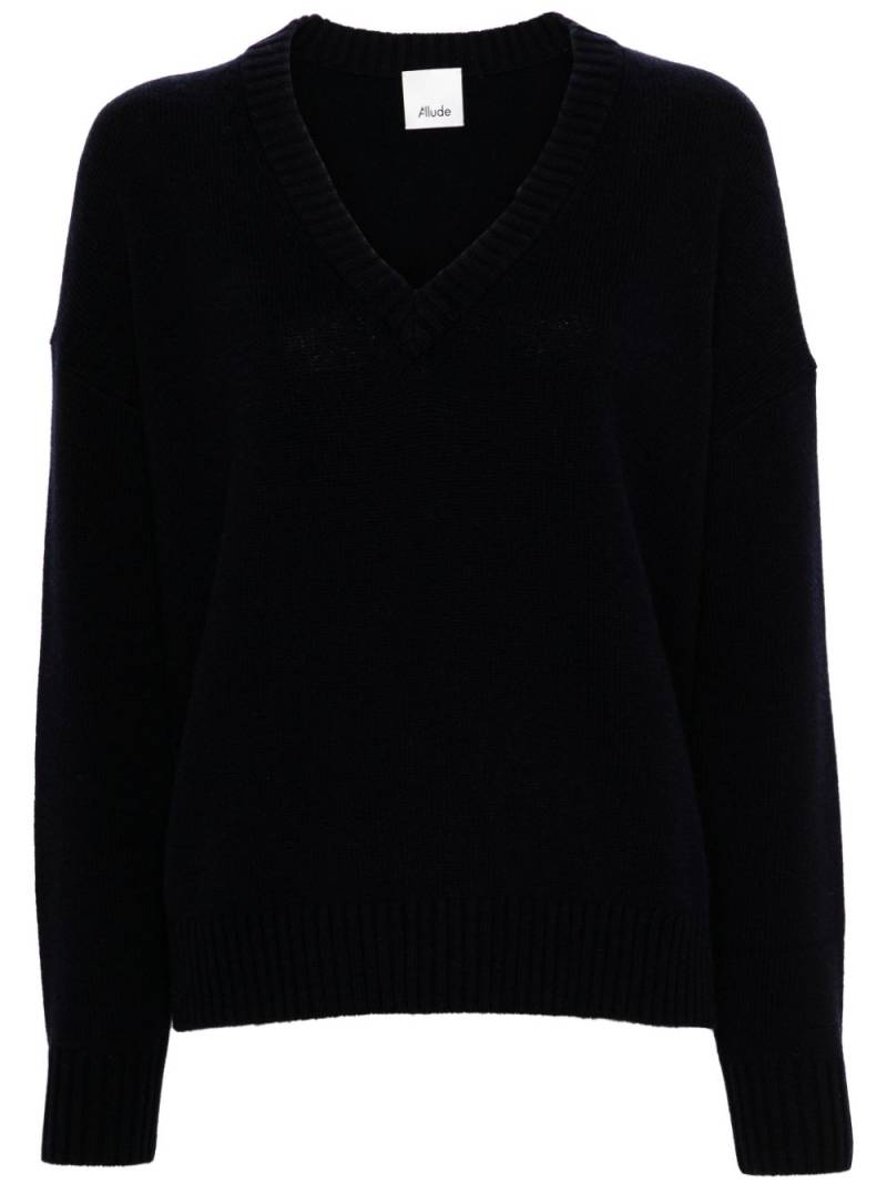 Allude V-neck sweater - Blue von Allude