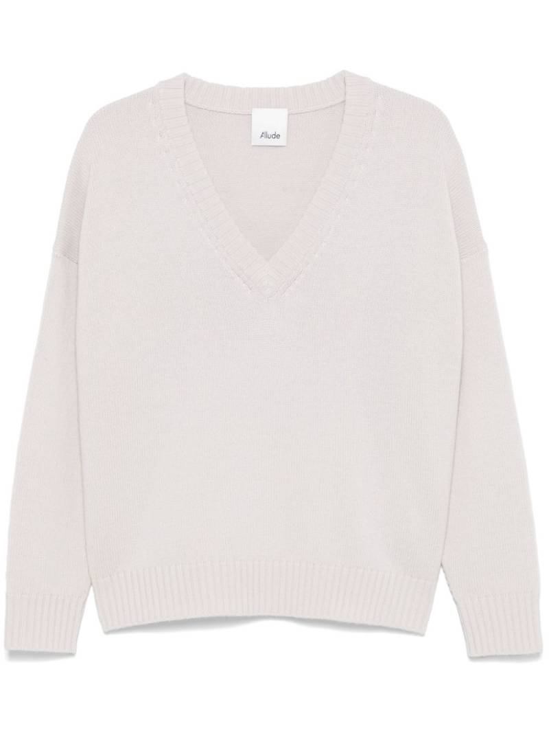 Allude V-neck sweater - Grey von Allude