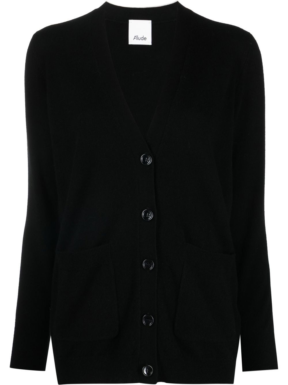 Allude V-neck wool-blend cardigan - Black von Allude