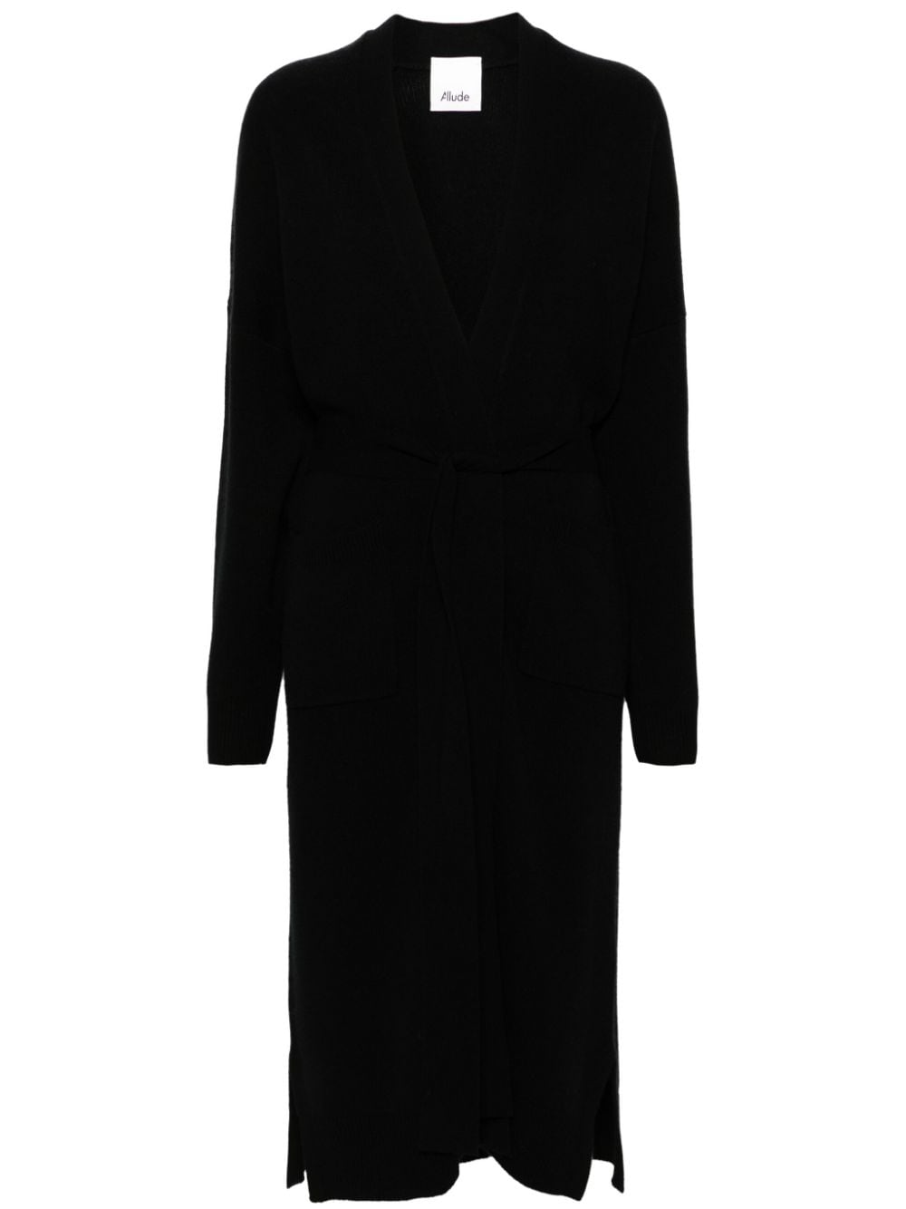 Allude belted cardi-coat - Black von Allude