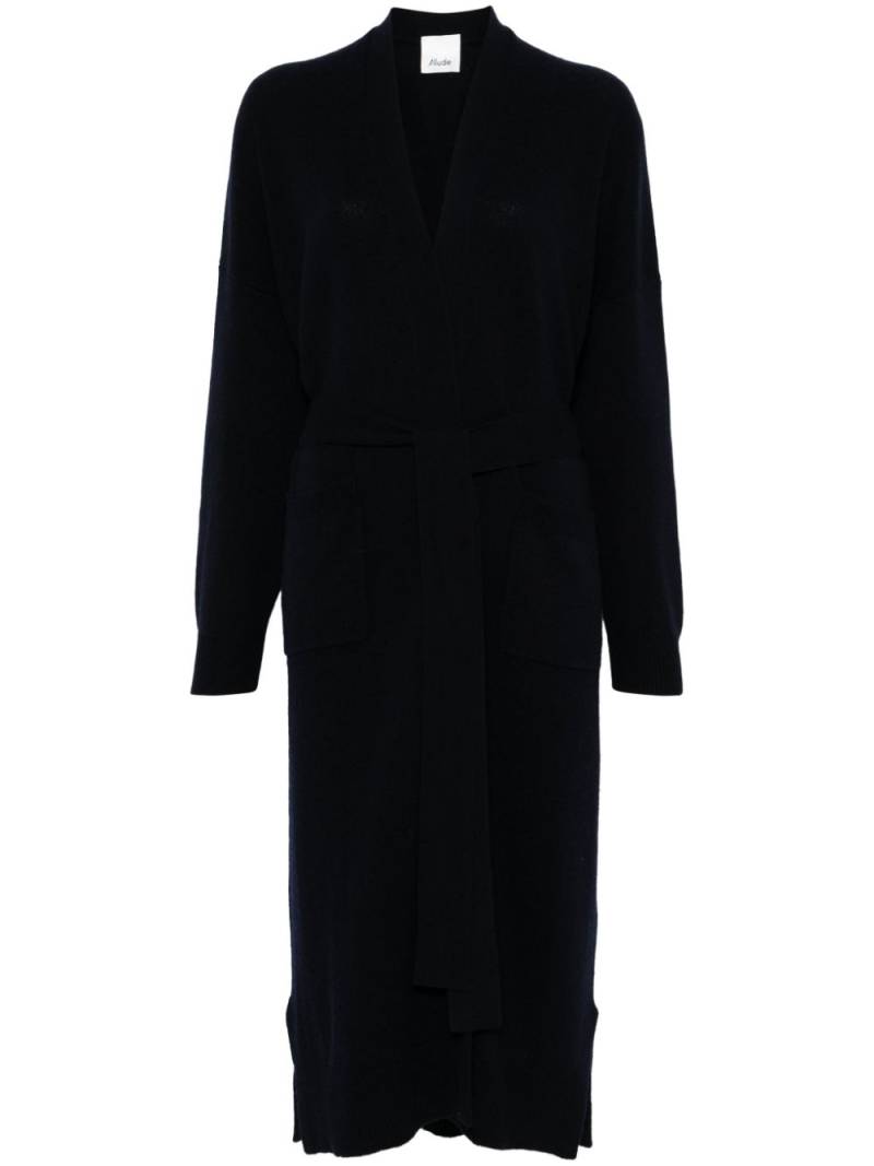 Allude belted cardi-coat - Blue von Allude