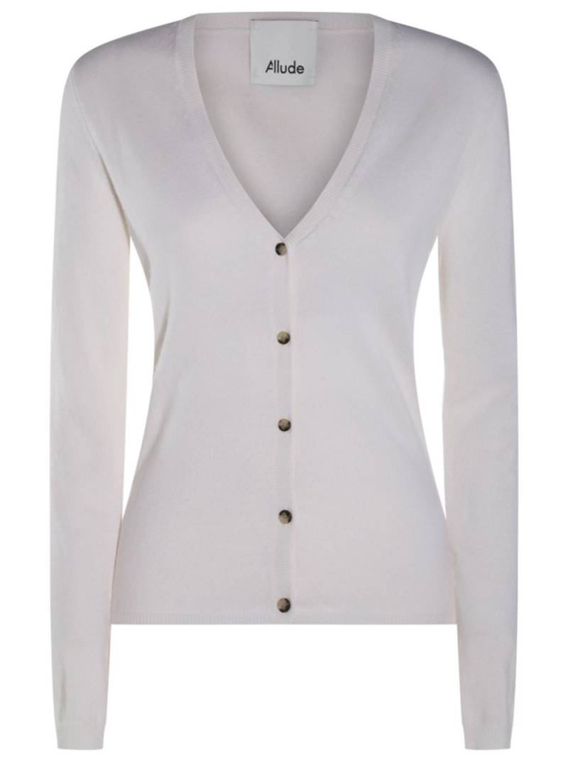 Allude buttoned cashmere cardigan - White von Allude