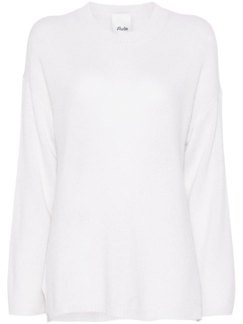 Allude cashmere crew-neck sweater - White von Allude