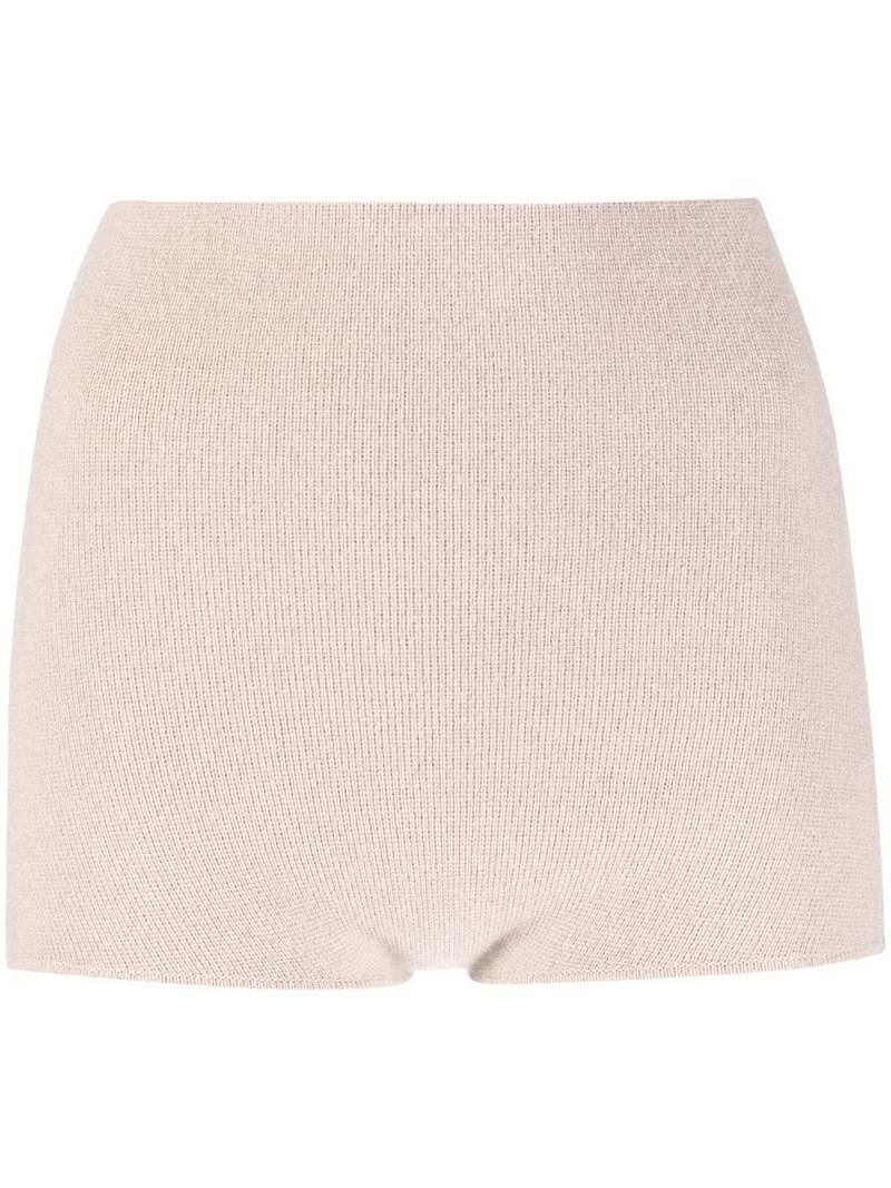 Allude cashmere mini shorts - Neutrals von Allude