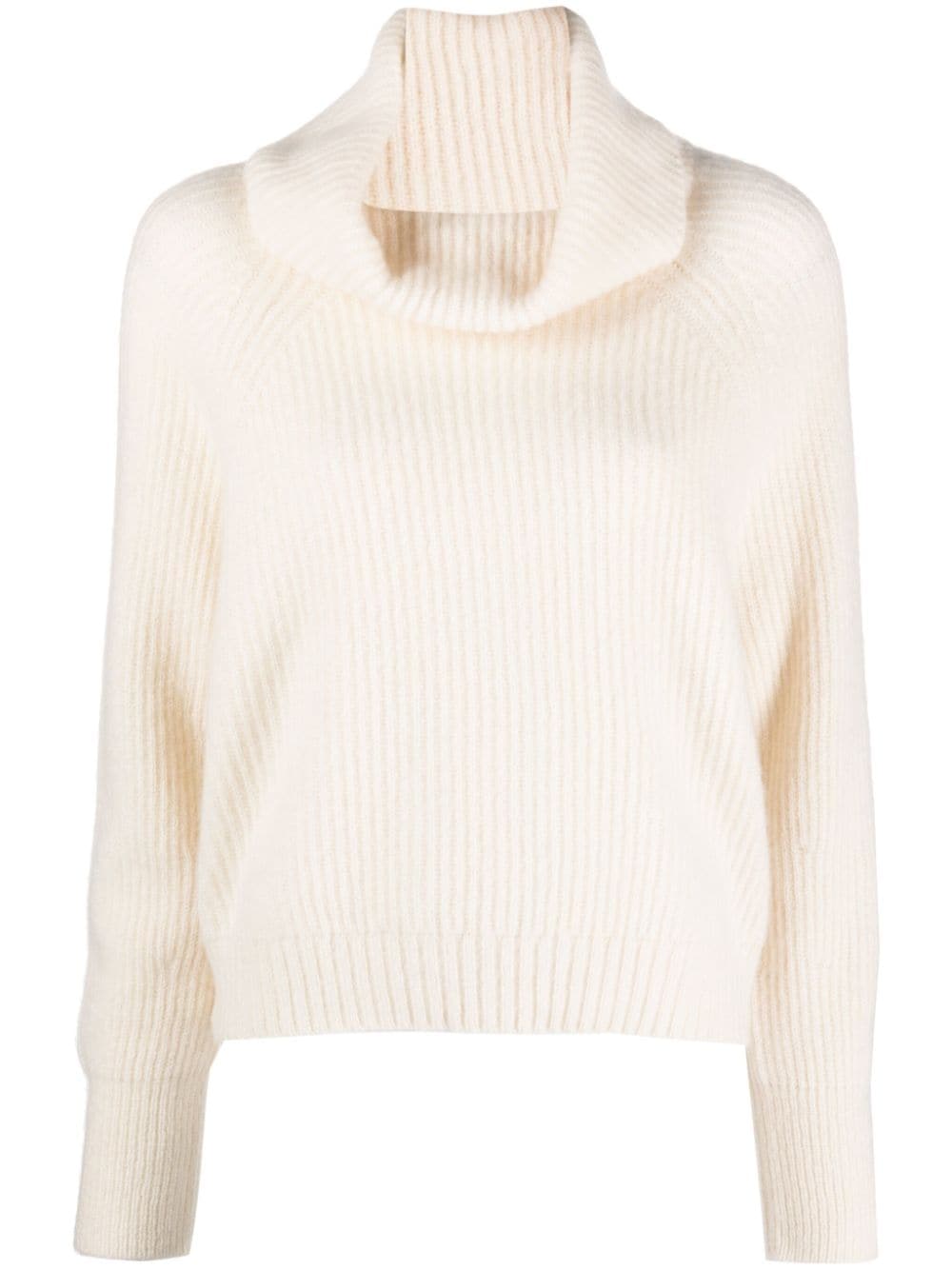 Allude cowl-neck fine-knit jumper - Neutrals von Allude