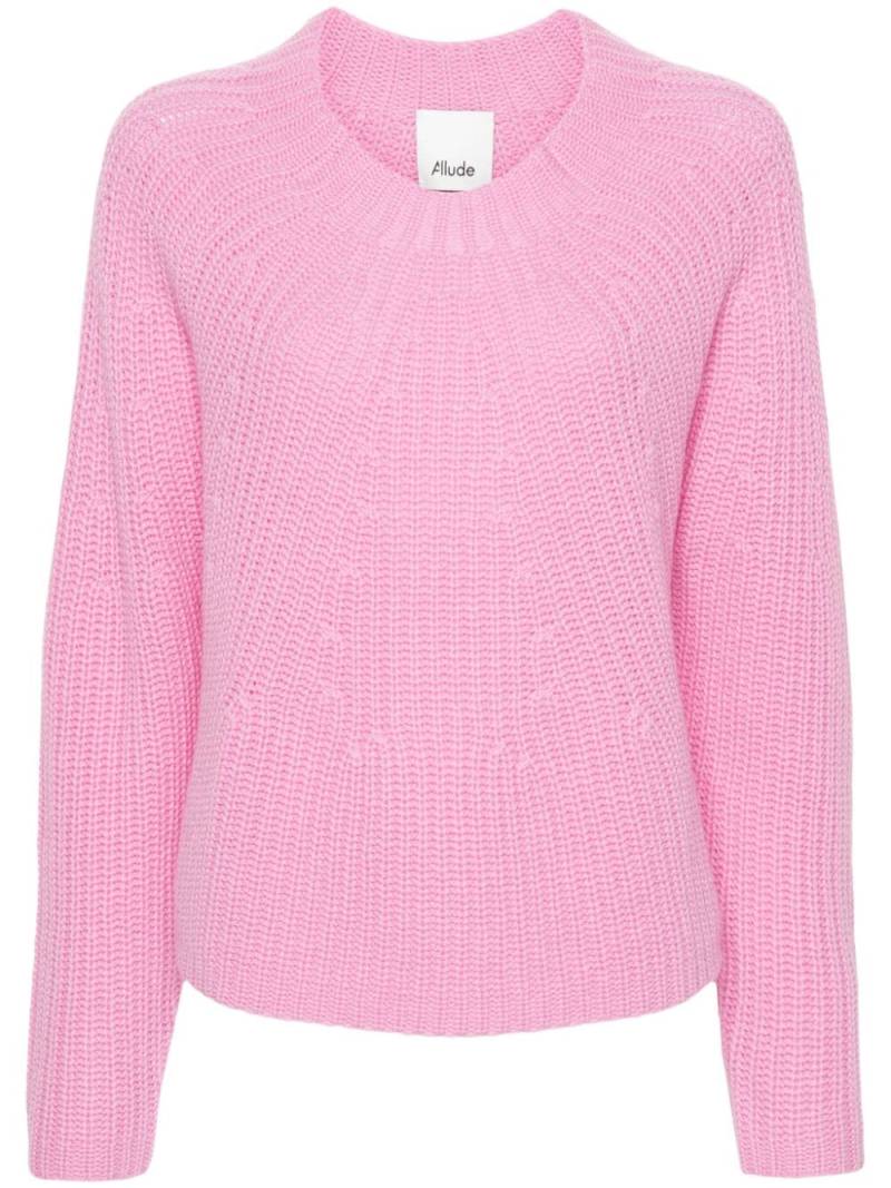 Allude crew-neck ribbed jumper - Pink von Allude